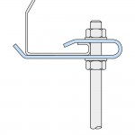 image of lindapter type hcw30 purlin clip line drawing